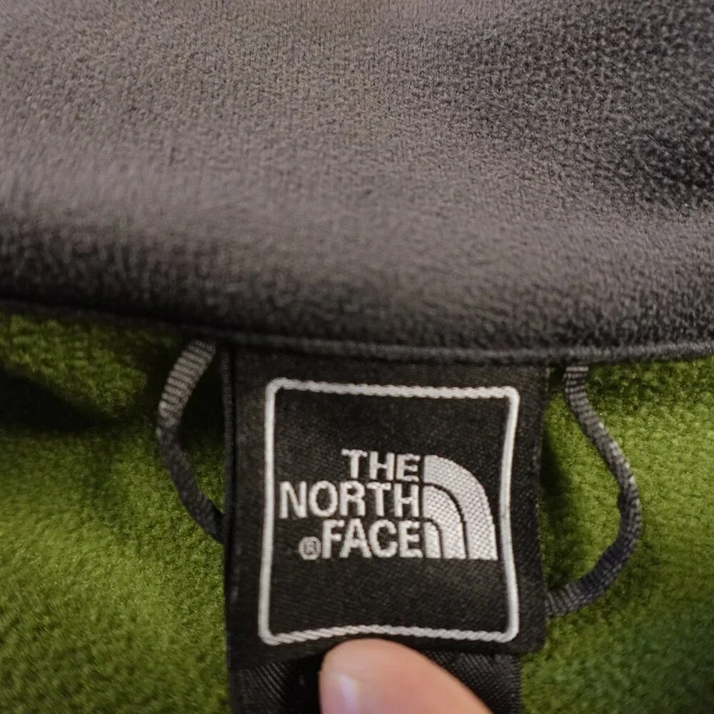 The North Face‎ full zip sweater jacket men's large green TKA stretch